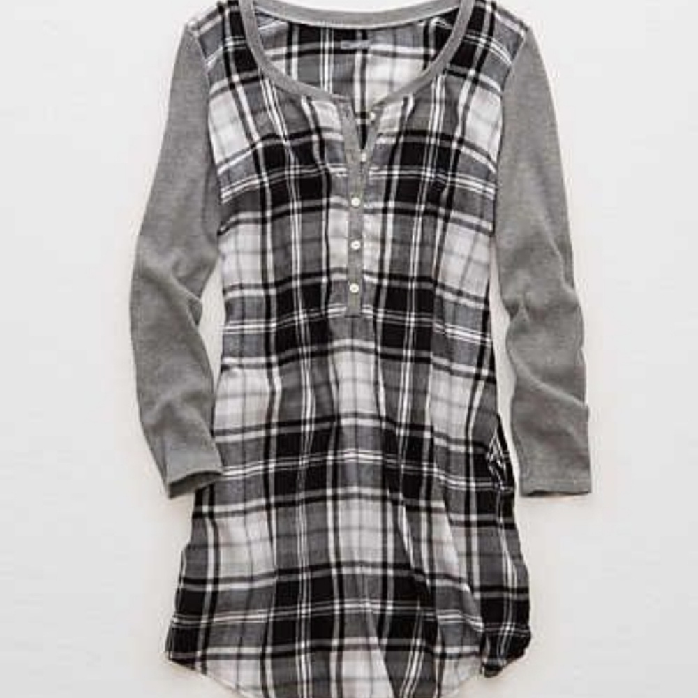 Aerie plaid sleep shirt